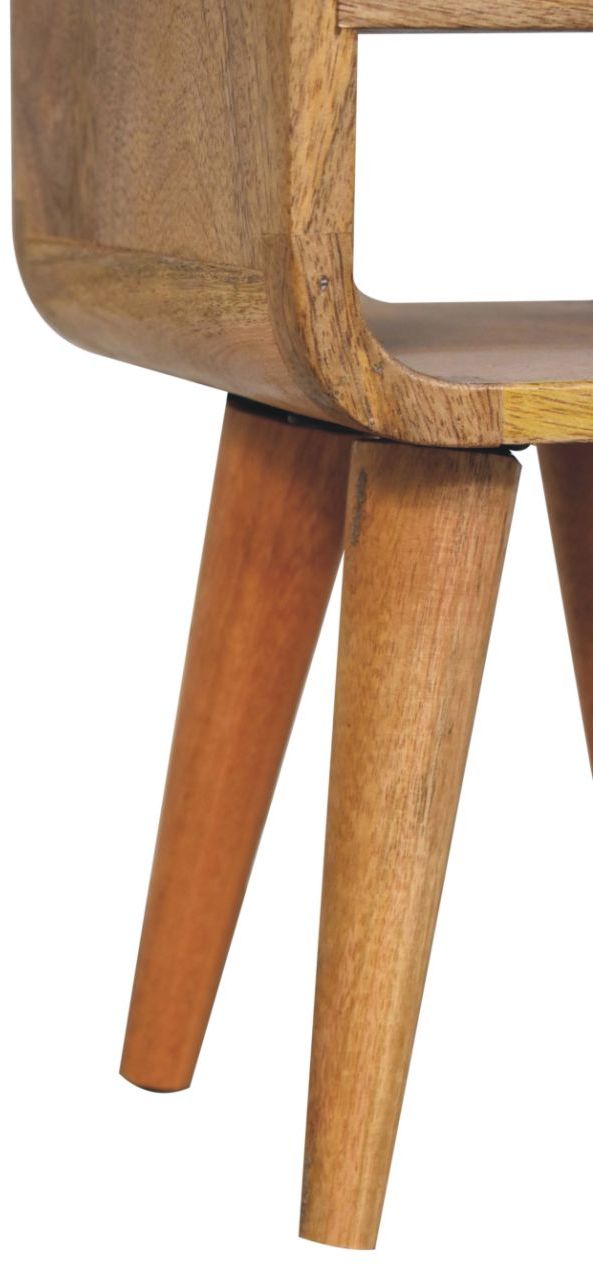 Artisan - Extra Mini Oak-Ish Curve Lower Bedside