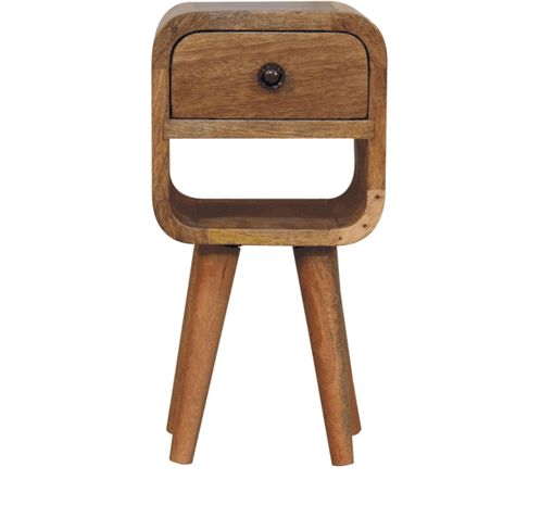 Artisan - Extra Mini Oak-Ish Curve Lower Bedside