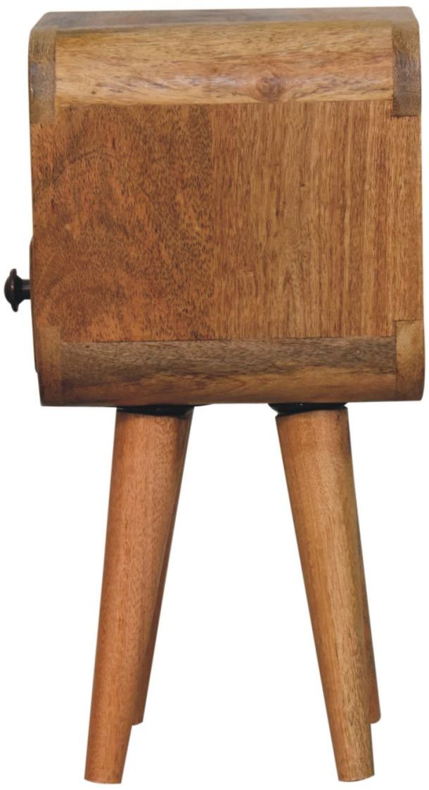 Artisan - Extra Mini Oakish Curve Open Slot Bedside