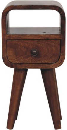 Artisan - Extra Mini Chestnut Curve Open Slot Bedside