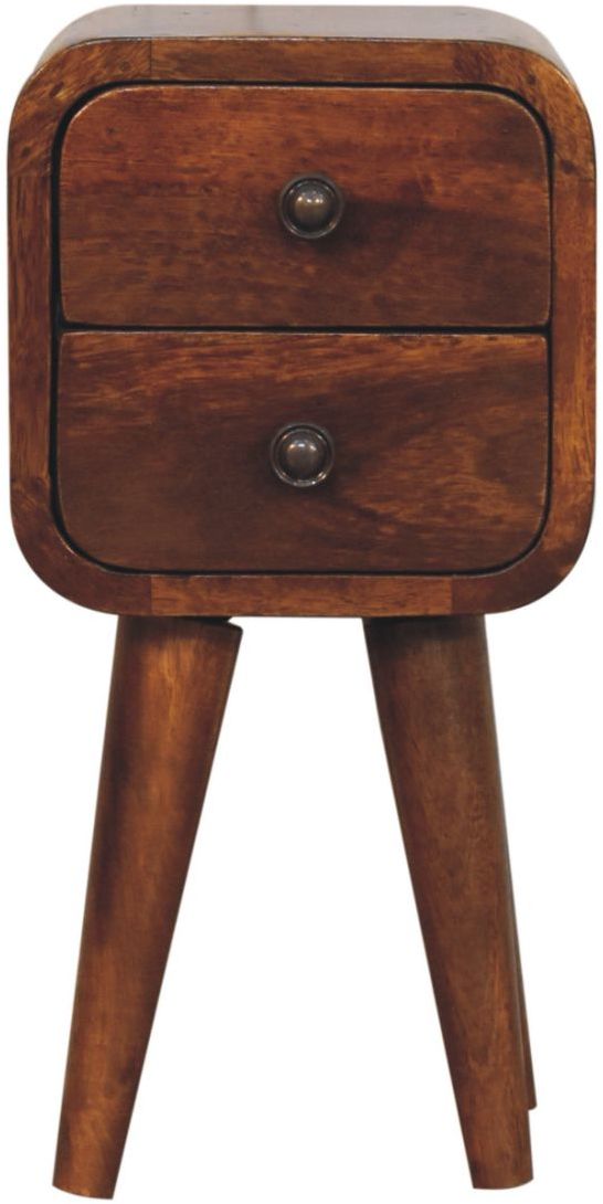 Artisan - Extra Mini Curved Chestnut Bedside