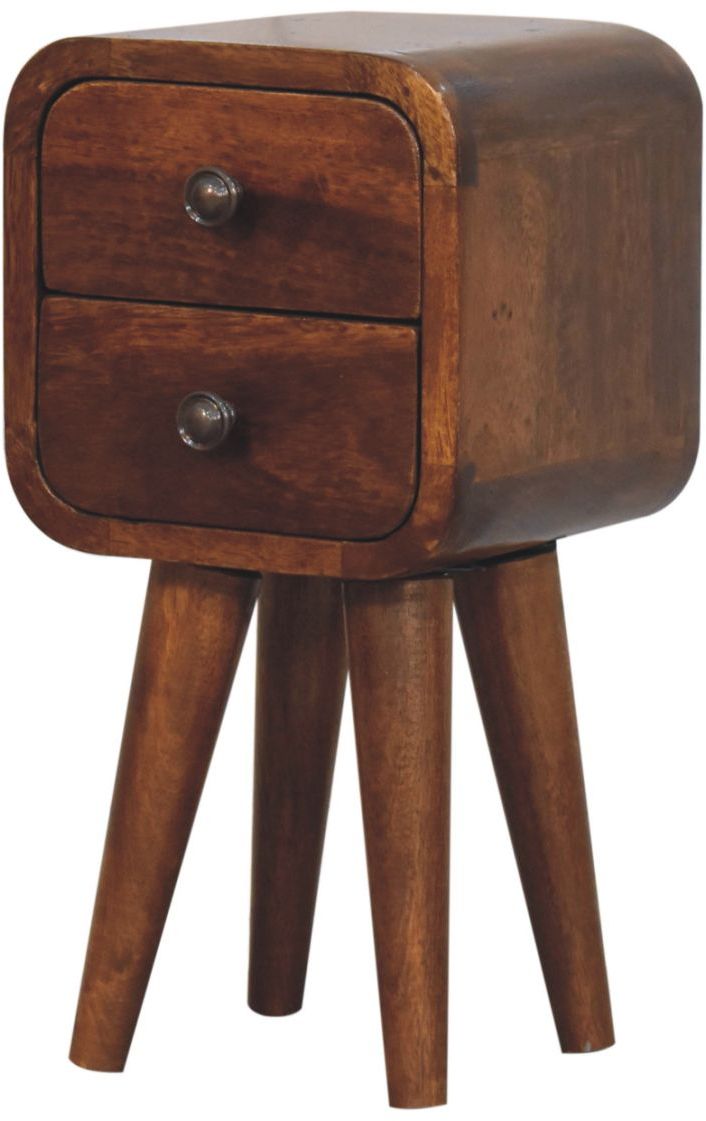 Artisan - Extra Mini Curved Chestnut Bedside