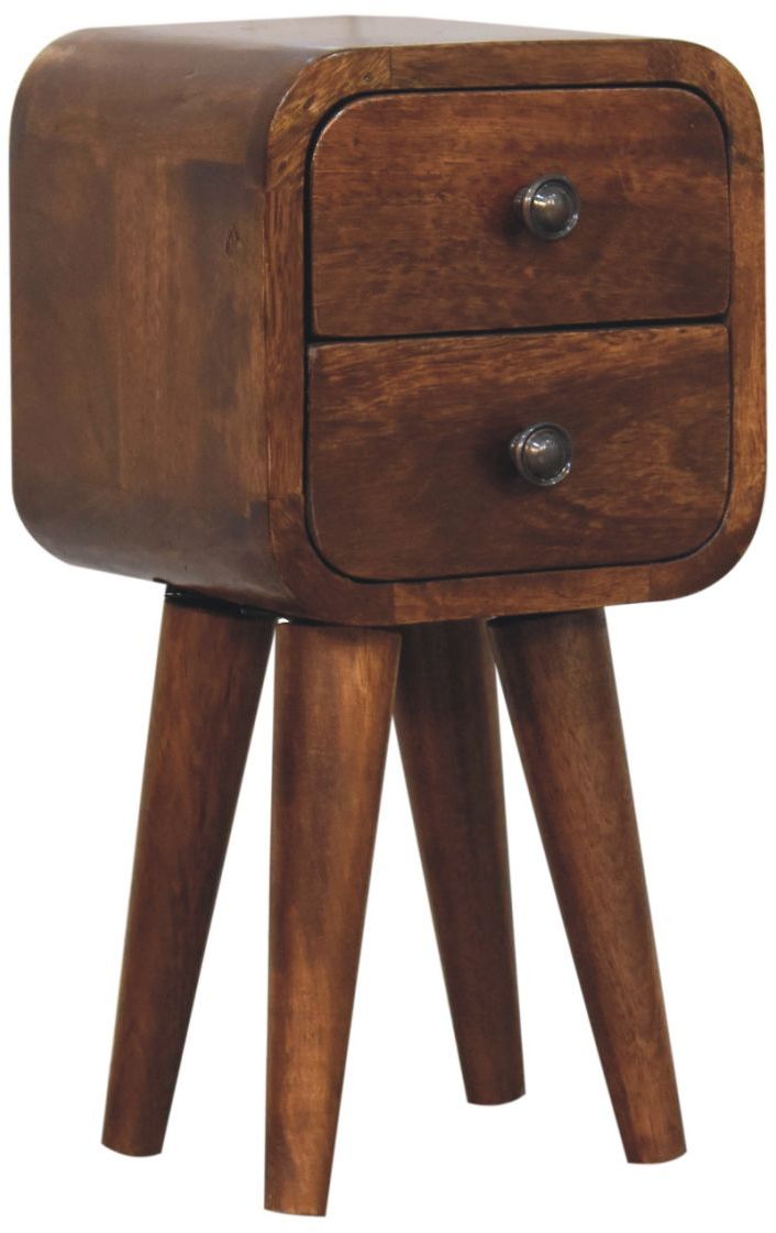 Artisan - Extra Mini Curved Chestnut Bedside