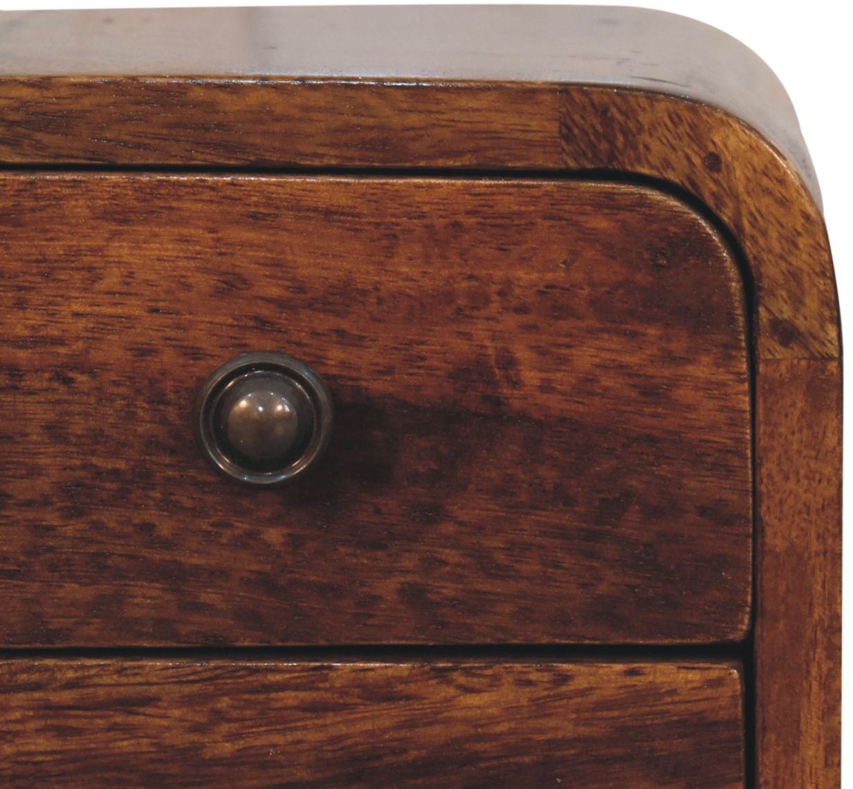 Artisan - Extra Mini Curved Chestnut Bedside