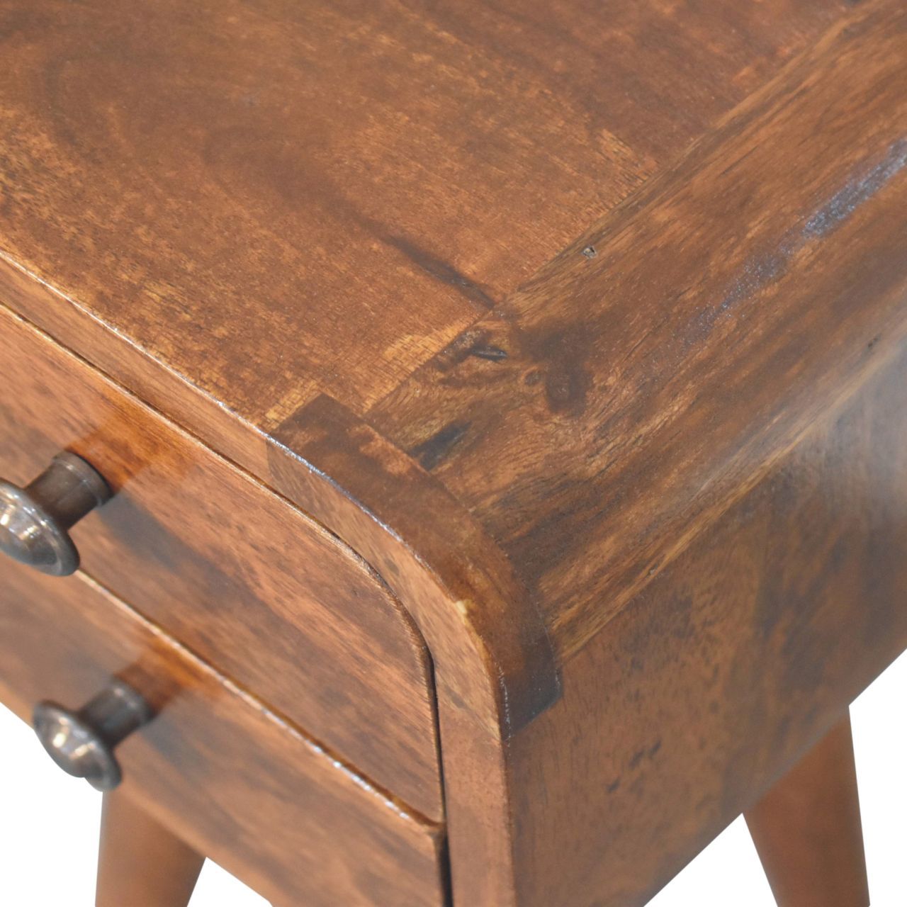 Artisan - Extra Mini Curved Chestnut Bedside