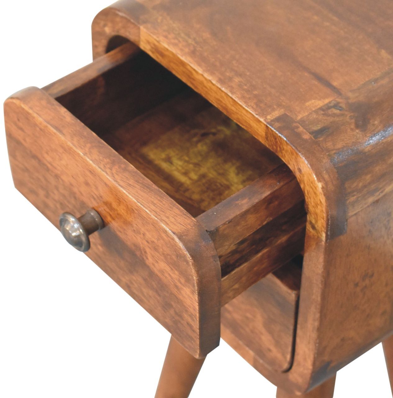 Artisan - Extra Mini Curved Chestnut Bedside