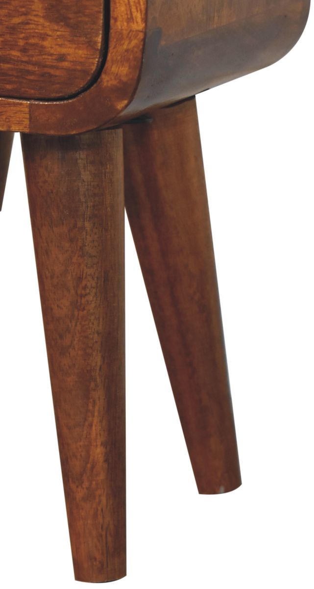 Artisan - Extra Mini Curved Chestnut Bedside