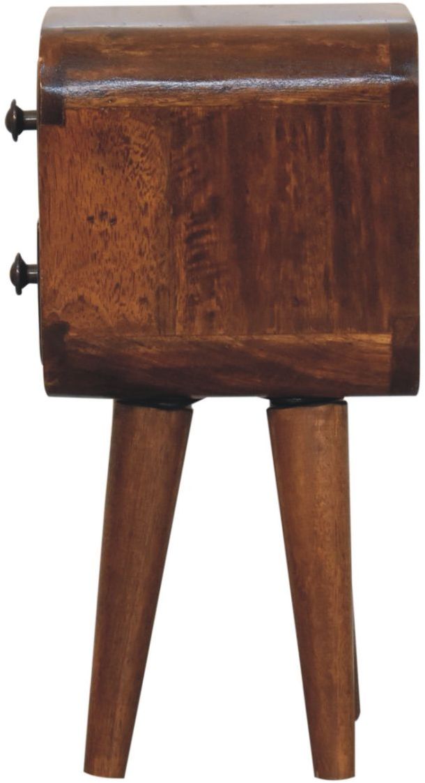 Artisan - Extra Mini Curved Chestnut Bedside