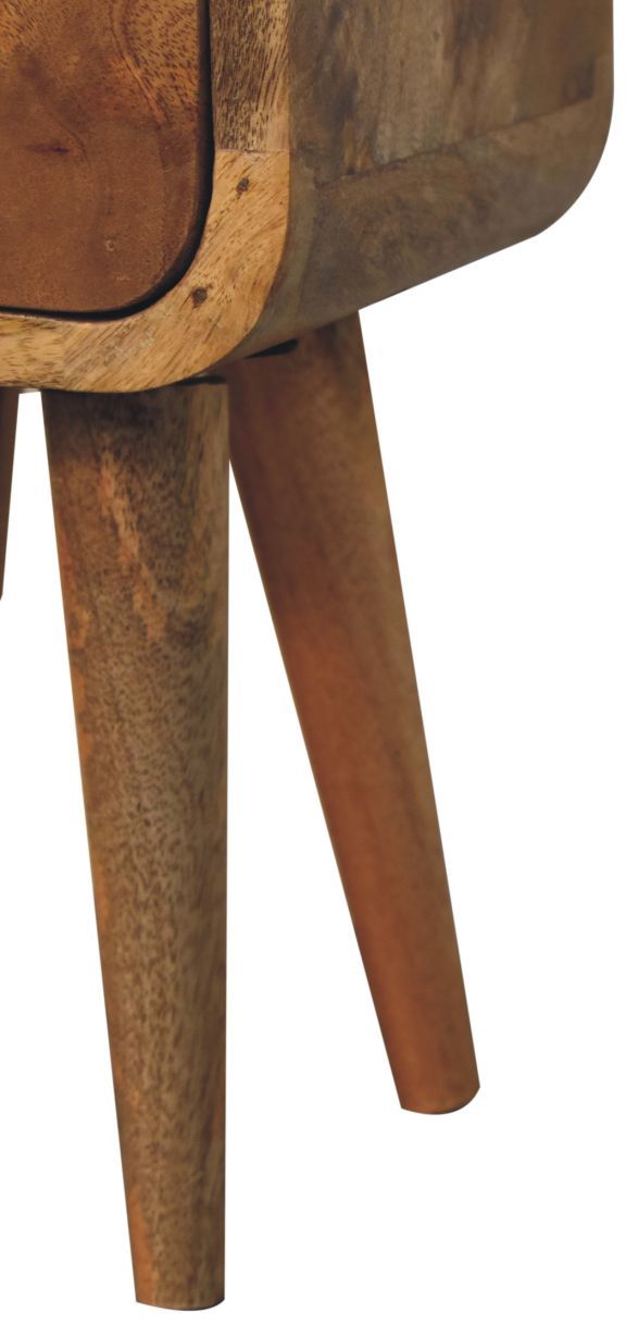 Artisan - Extra Mini Curved Oak-Ish Bedside