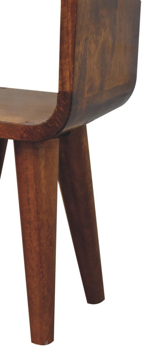 Artisan - Extra Mini Minimalist Open Curved Chestnut Bedside