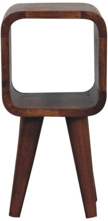 Artisan - Extra Mini Minimalist Open Curved Chestnut Bedside
