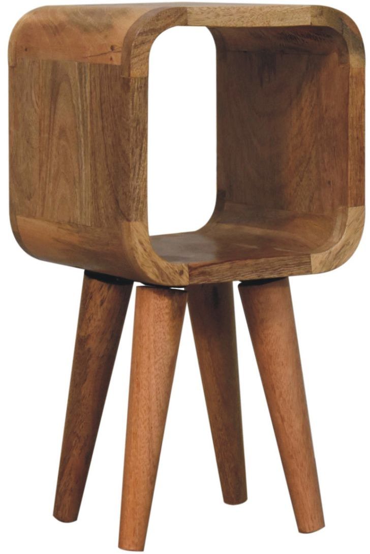 Artisan - Extra Mini Minimalist Open Curved Oak-Ish Bedside