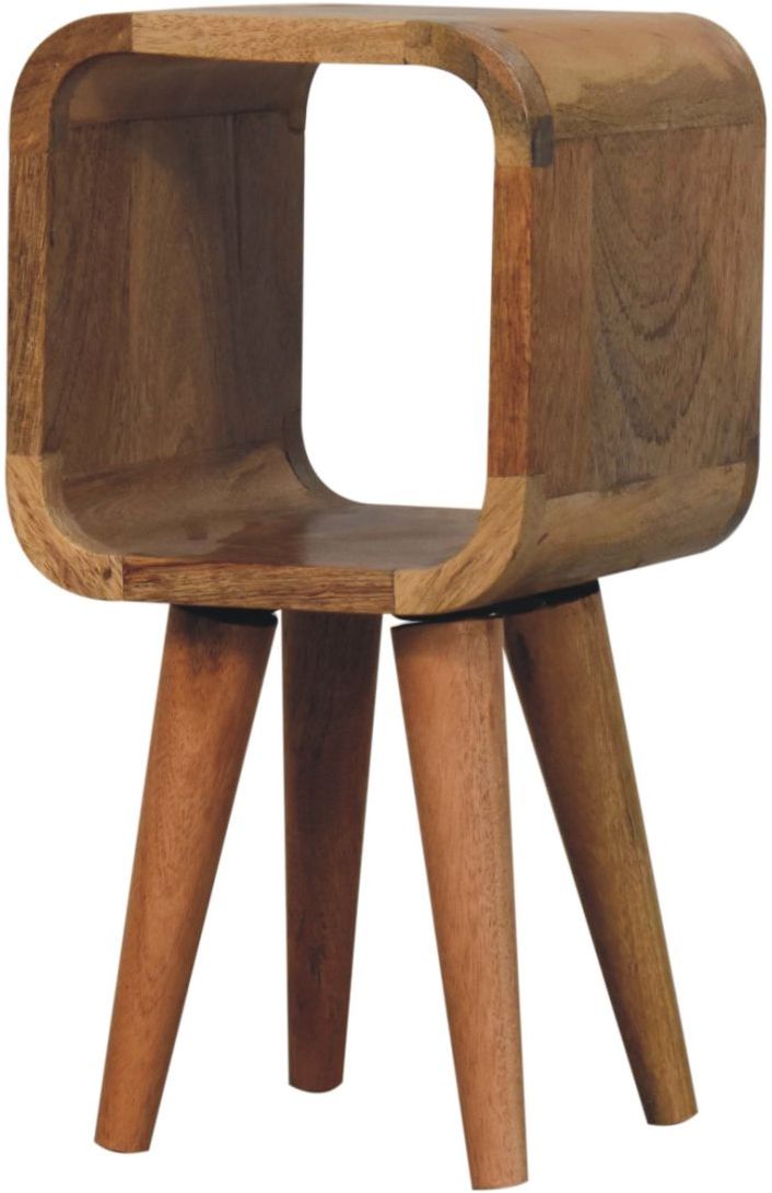 Artisan - Extra Mini Minimalist Open Curved Oak-Ish Bedside