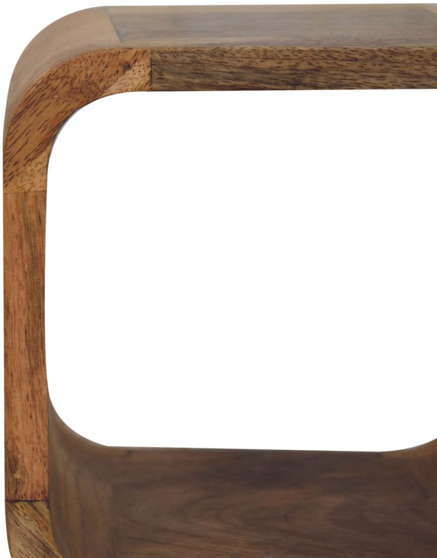 Artisan - Extra Mini Minimalist Open Curved Oak-Ish Bedside