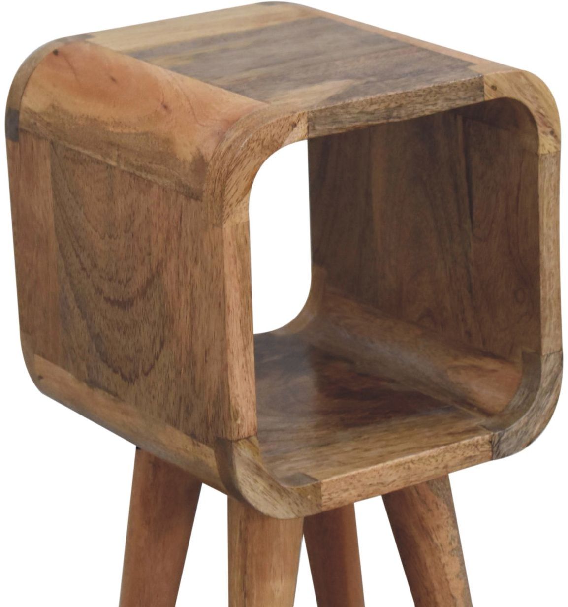 Artisan - Extra Mini Minimalist Open Curved Oak-Ish Bedside