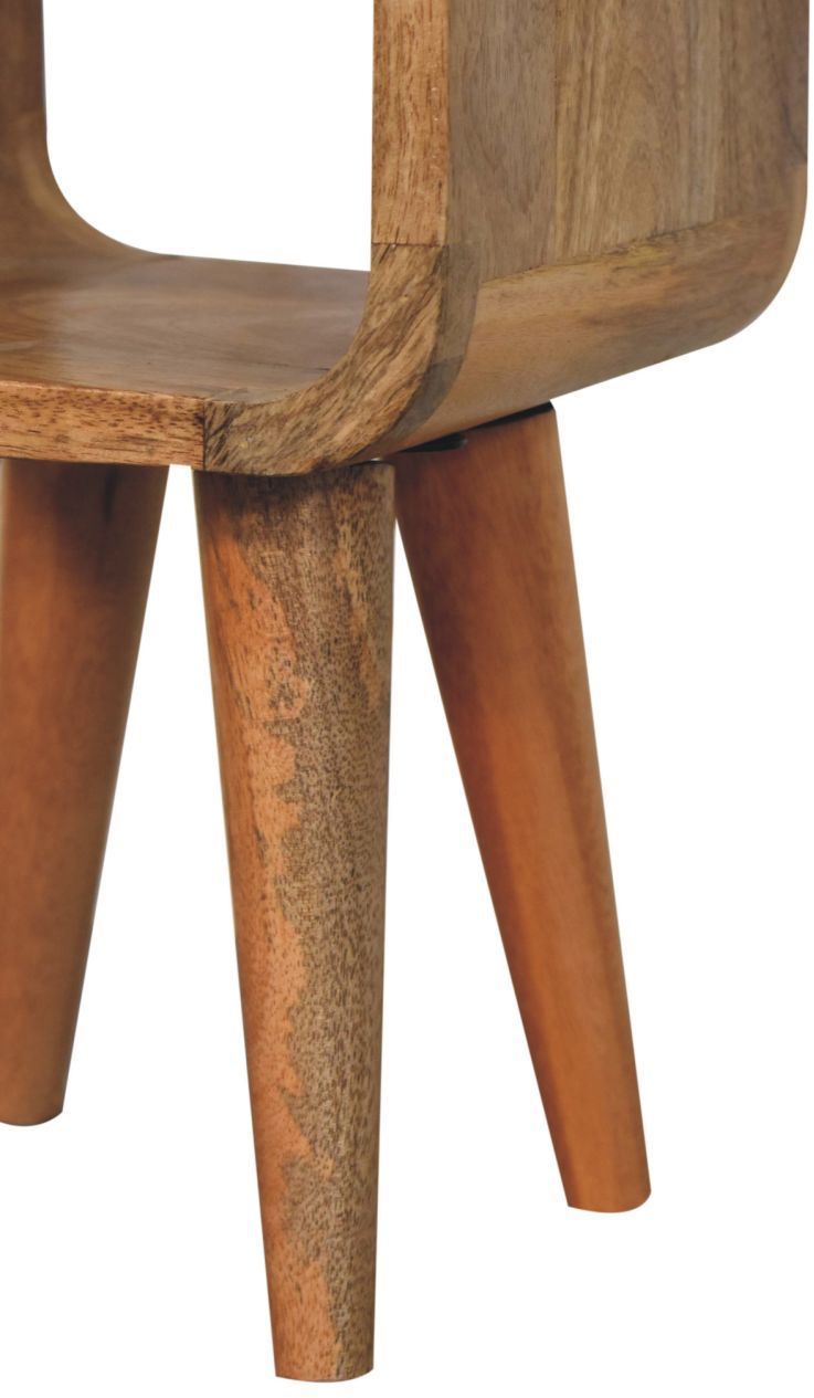 Artisan - Extra Mini Minimalist Open Curved Oak-Ish Bedside