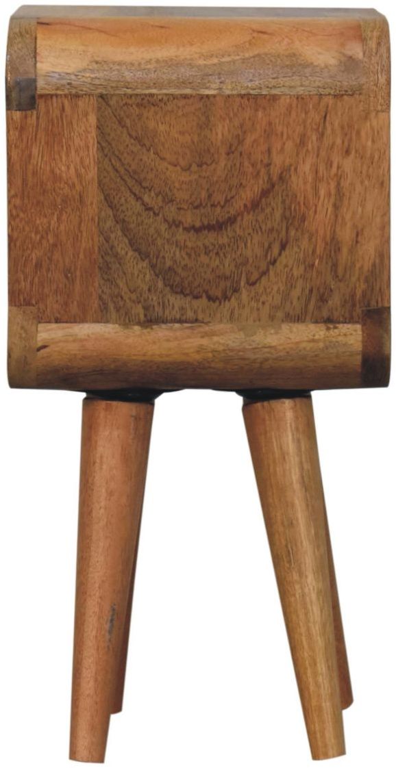 Artisan - Extra Mini Minimalist Open Curved Oak-Ish Bedside