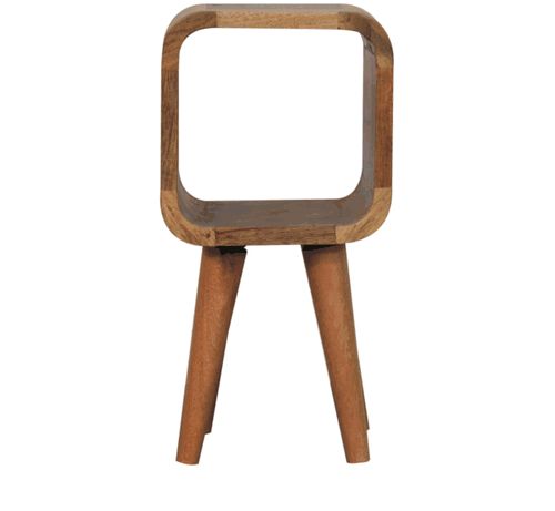 Artisan - Extra Mini Minimalist Open Curved Oak-Ish Bedside
