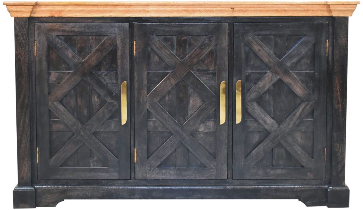 Artisan - Regal Ash Black Rustic Sideboard