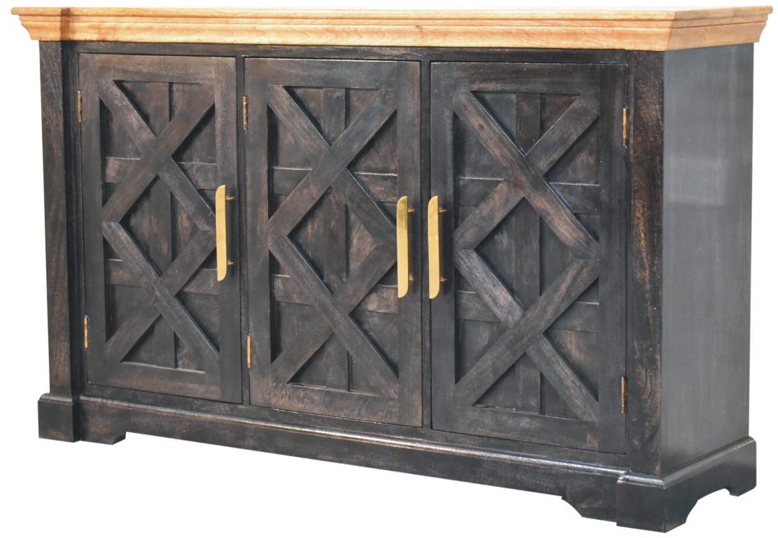 Artisan - Regal Ash Black Rustic Sideboard