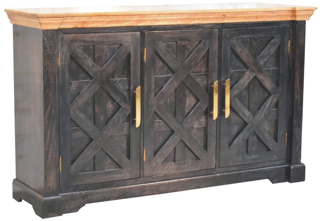 Artisan - Regal Ash Black Rustic Sideboard