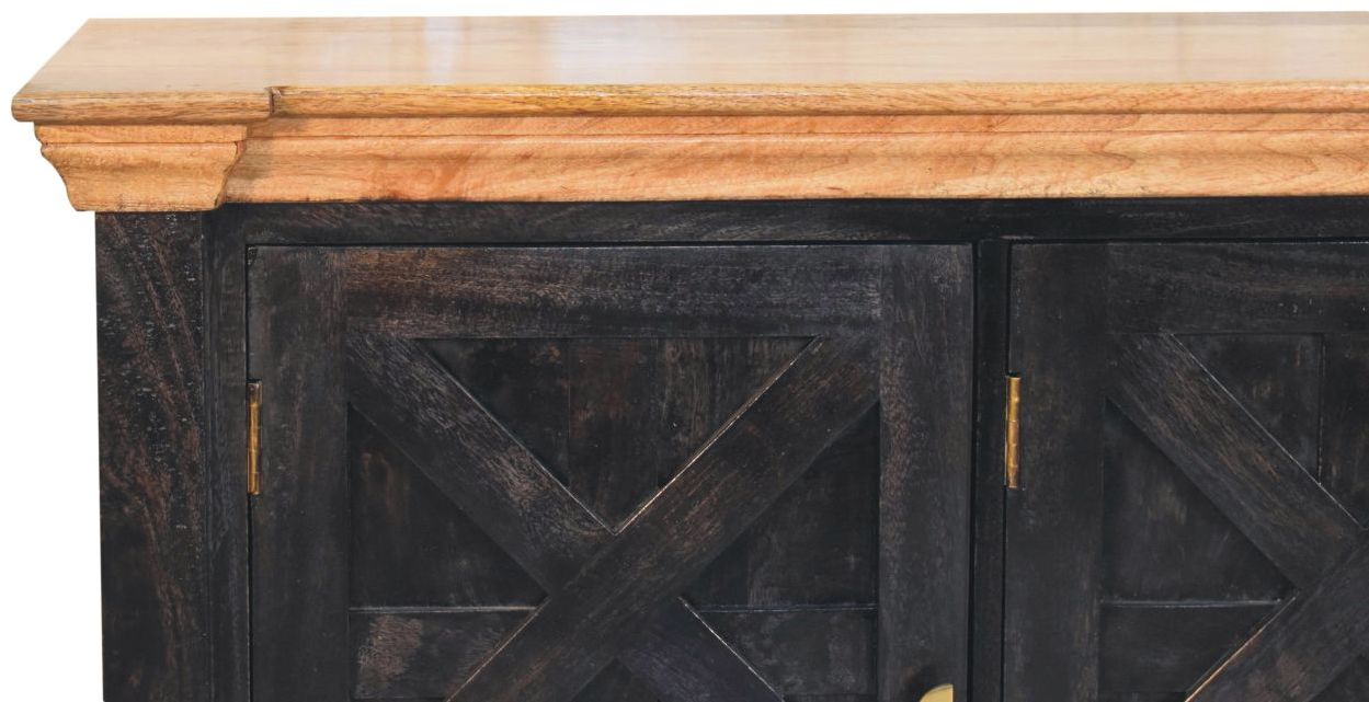 Artisan - Regal Ash Black Rustic Sideboard