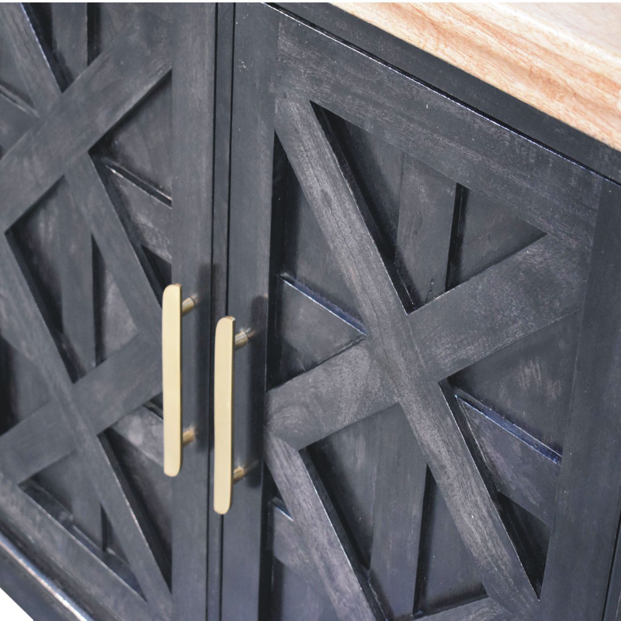 Artisan - Regal Ash Black Rustic Sideboard