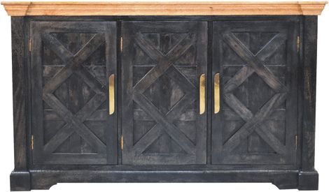 Artisan - Regal Ash Black Rustic Sideboard
