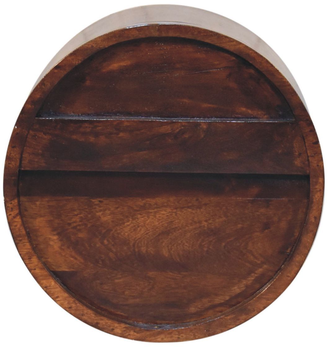 Artisan - Floating Circle Chestnut Bedside
