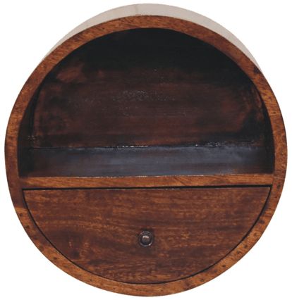 Artisan - Floating Circle Chestnut Bedside