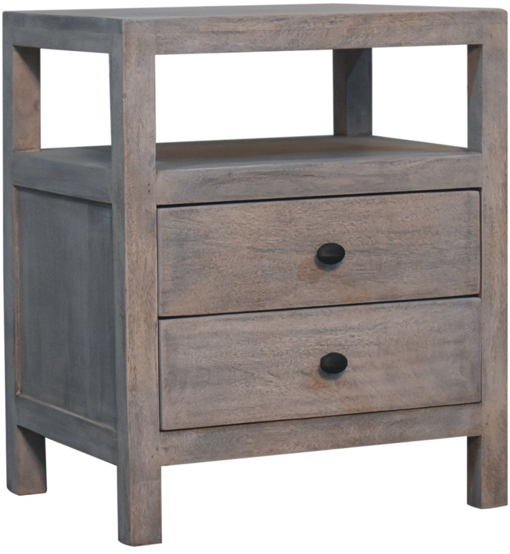 Artisan - Acid Wash 2 Drawer Open Bedside