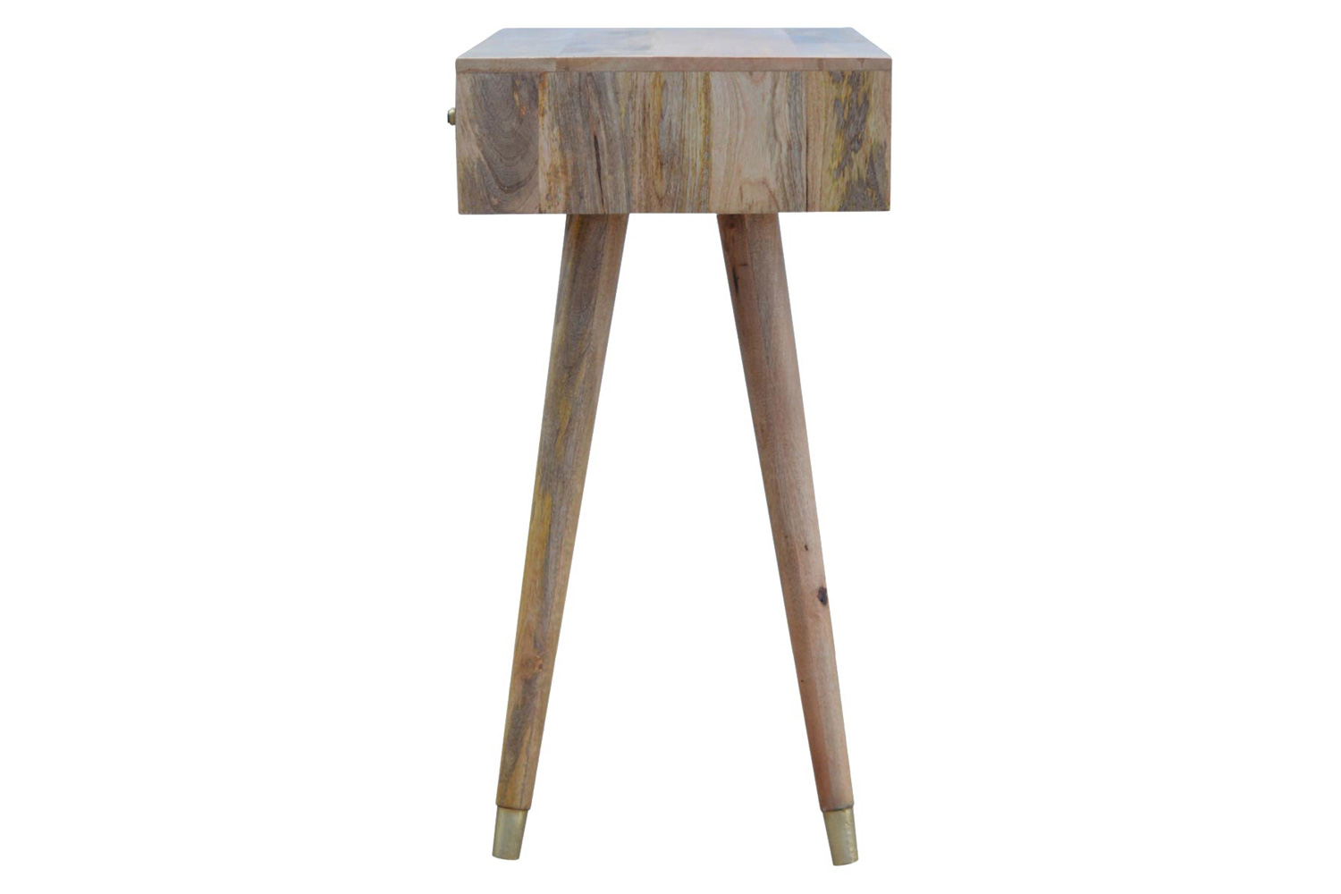 Artisan - Oak-ish Gold Brass Inlay Console Table