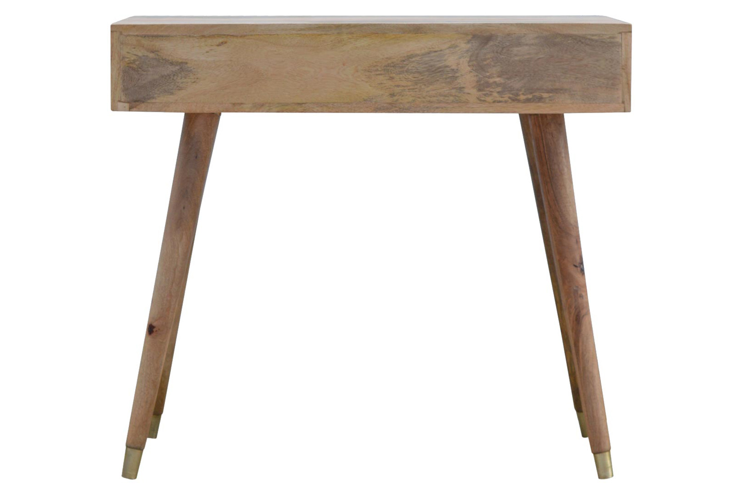 Artisan - Oak-ish Gold Brass Inlay Console Table