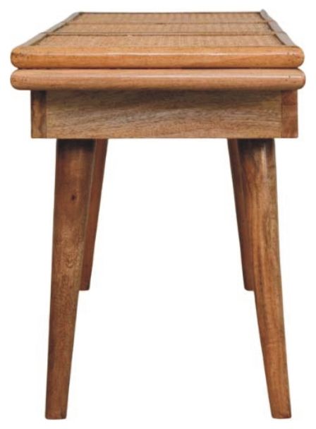Artisan - Larissa Triple Accent Oak-Ish Cane Bench