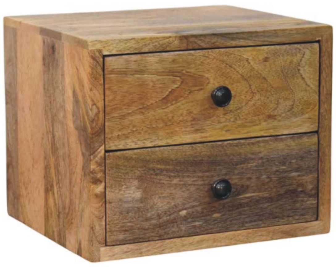 Artisan - Solis 2-Drawer Oak-Ish Wall Mounted Nightstand