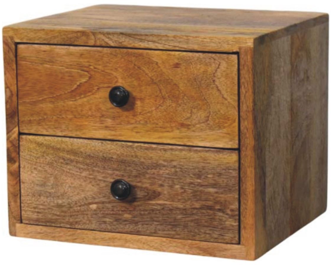Artisan - Solis 2-Drawer Oak-Ish Wall Mounted Nightstand