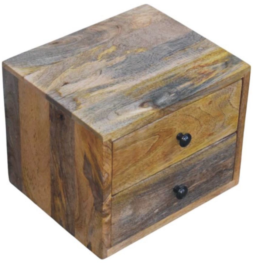 Artisan - Solis 2-Drawer Oak-Ish Wall Mounted Nightstand
