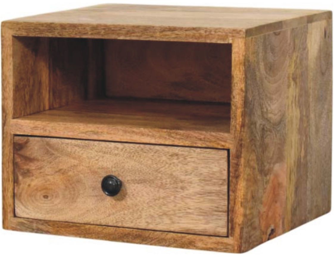 Artisan - Solis 1-Drawer Oak-Ish Wall Mounted Nightstand