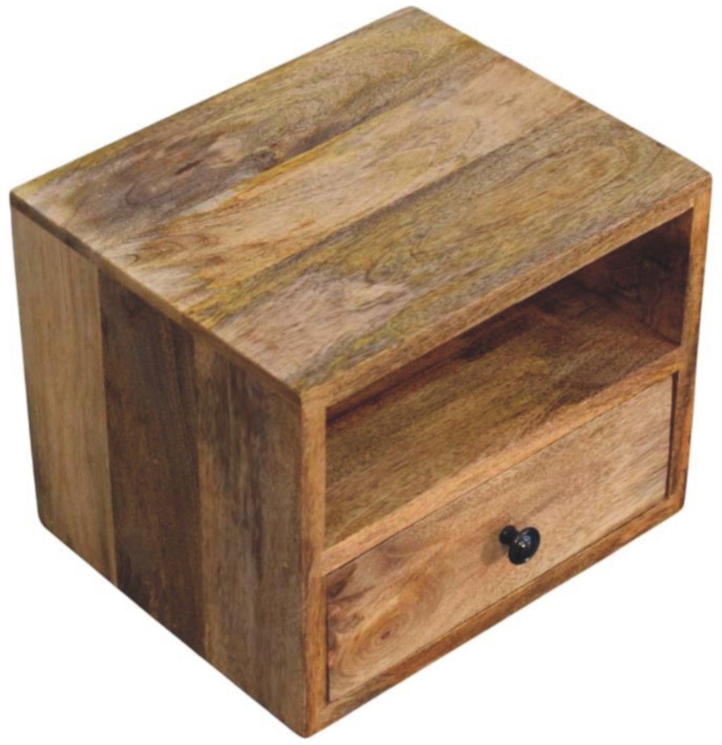 Artisan - Solis 1-Drawer Oak-Ish Wall Mounted Nightstand
