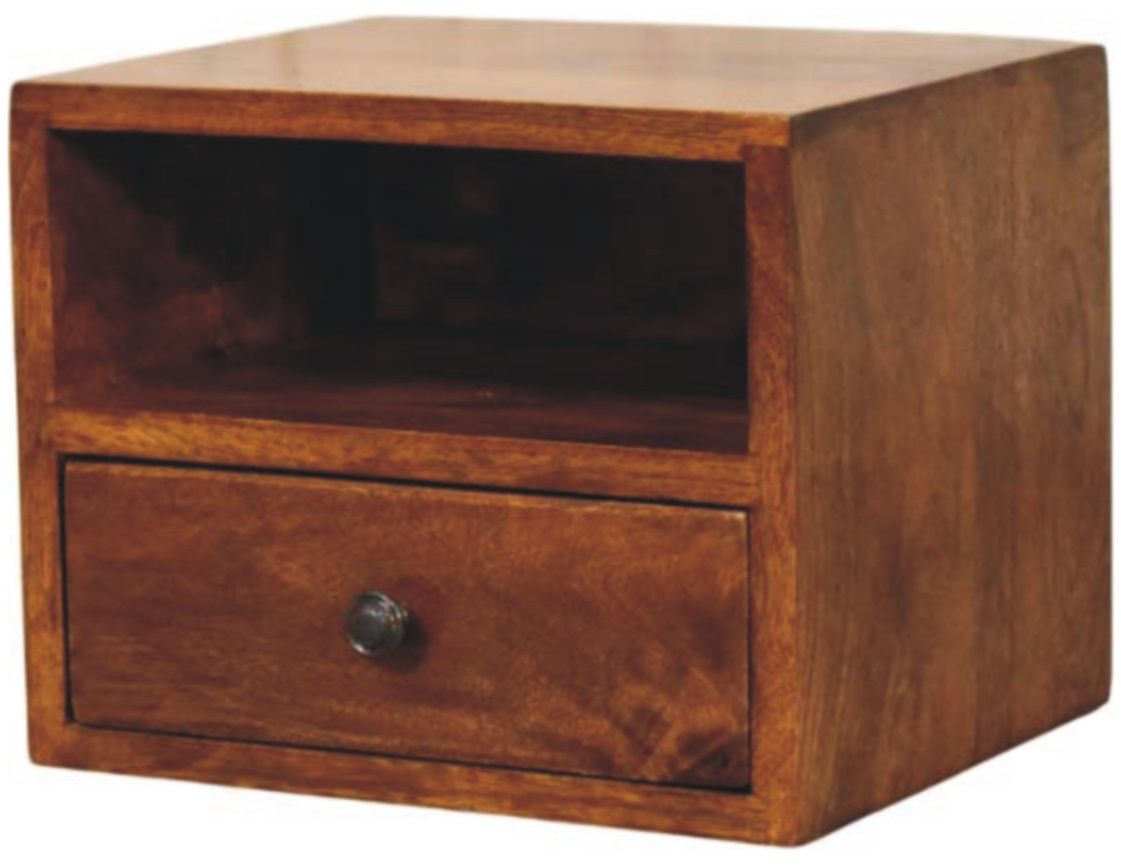 Artisan - Solis 1-Drawer Chestnut Wall Mounted Nightstand