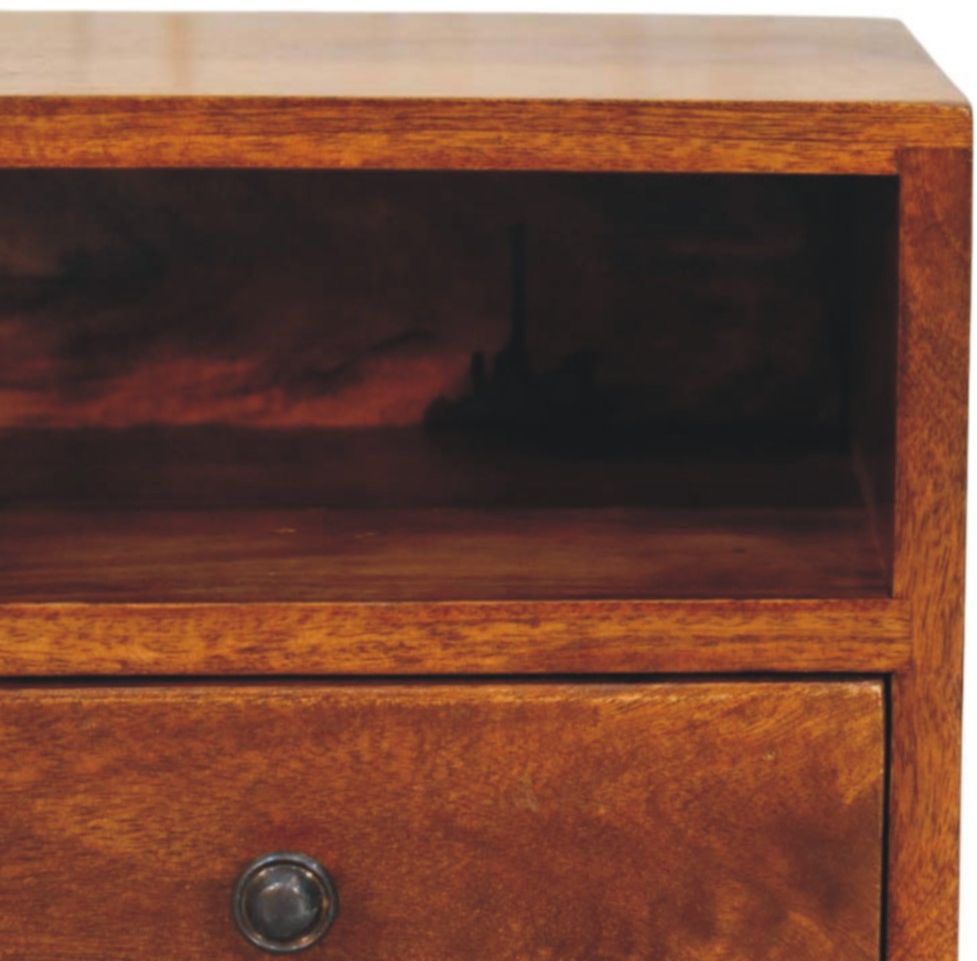 Artisan - Solis 1-Drawer Chestnut Wall Mounted Nightstand