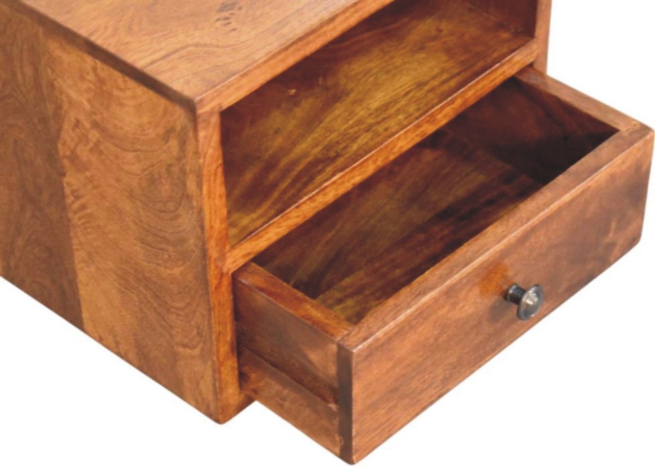 Artisan - Solis 1-Drawer Chestnut Wall Mounted Nightstand