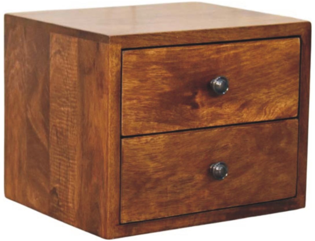 Artisan - Solis 2-Drawer Chestnut Wall Mounted Nightstand