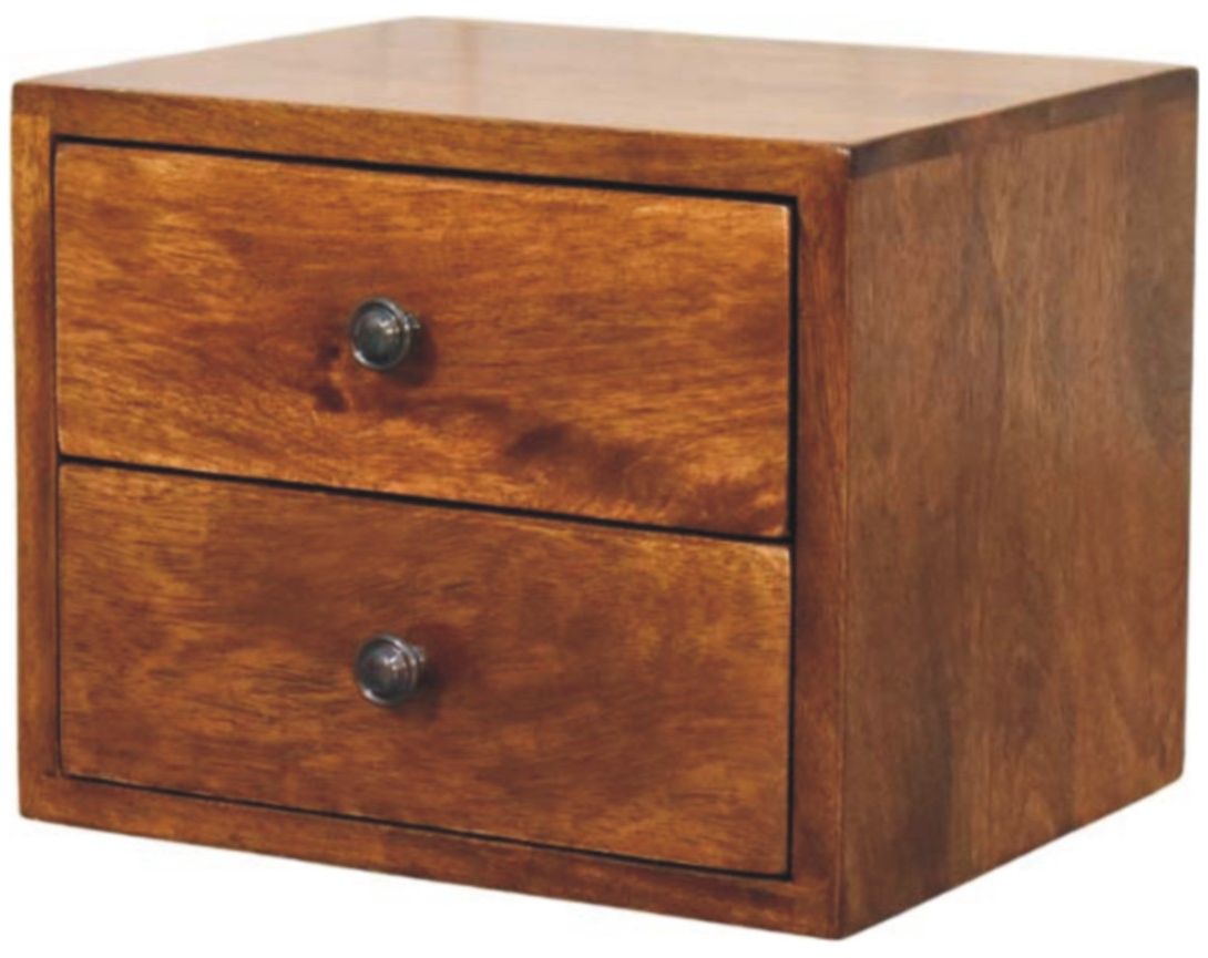 Artisan - Solis 2-Drawer Chestnut Wall Mounted Nightstand