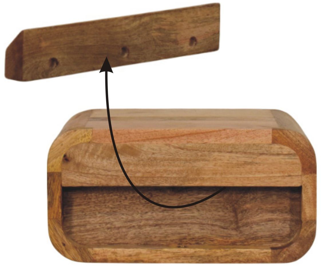 Artisan - Avora Mini Wall-Mounted Oak-Ish 1 Drawer Nightstand