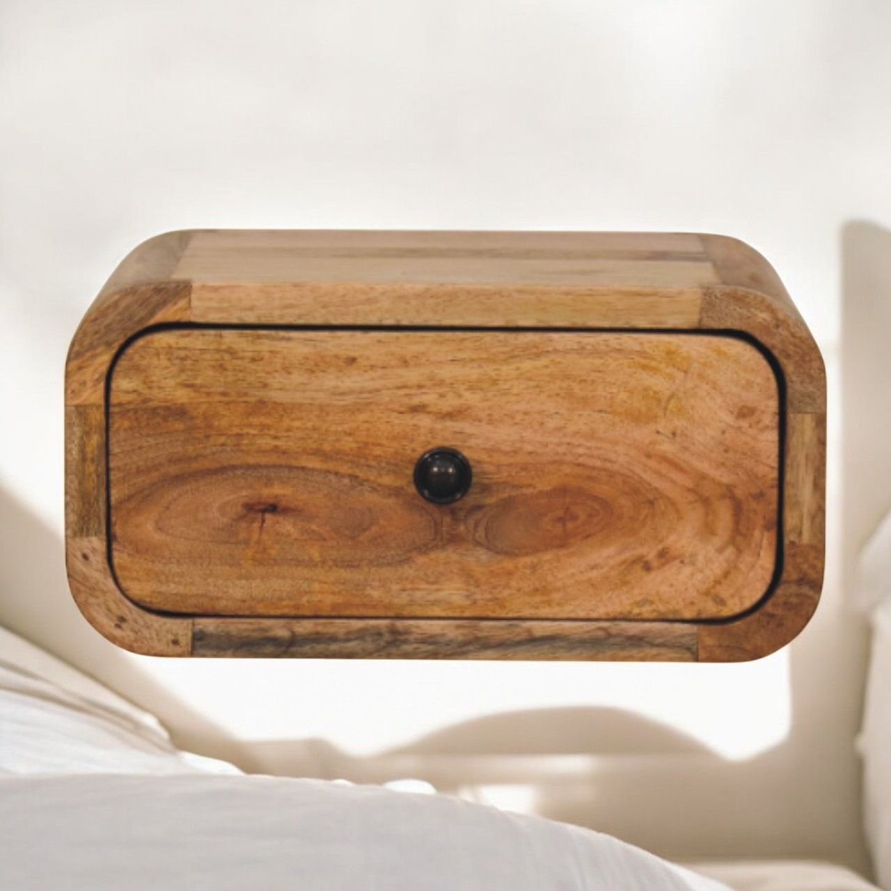 Artisan - Avora Mini Wall-Mounted Oak-Ish 1 Drawer Nightstand