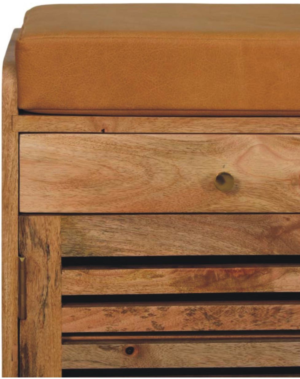 Artisan - Shutter Oak-Ish Shoe Rack With 2 Drawers