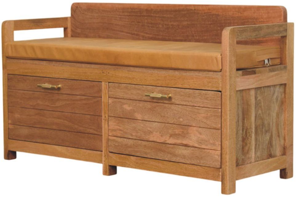 Artisan - Oxford Oak-Ish 2 Drawer Storage Bench