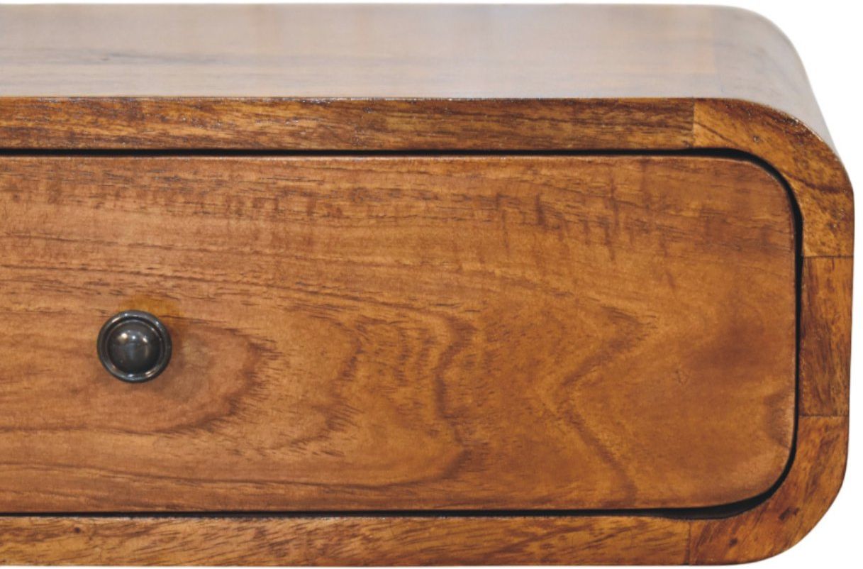 Artisan - Avora Wall-Mounted Honey Caramel 1 Drawer Nightstand