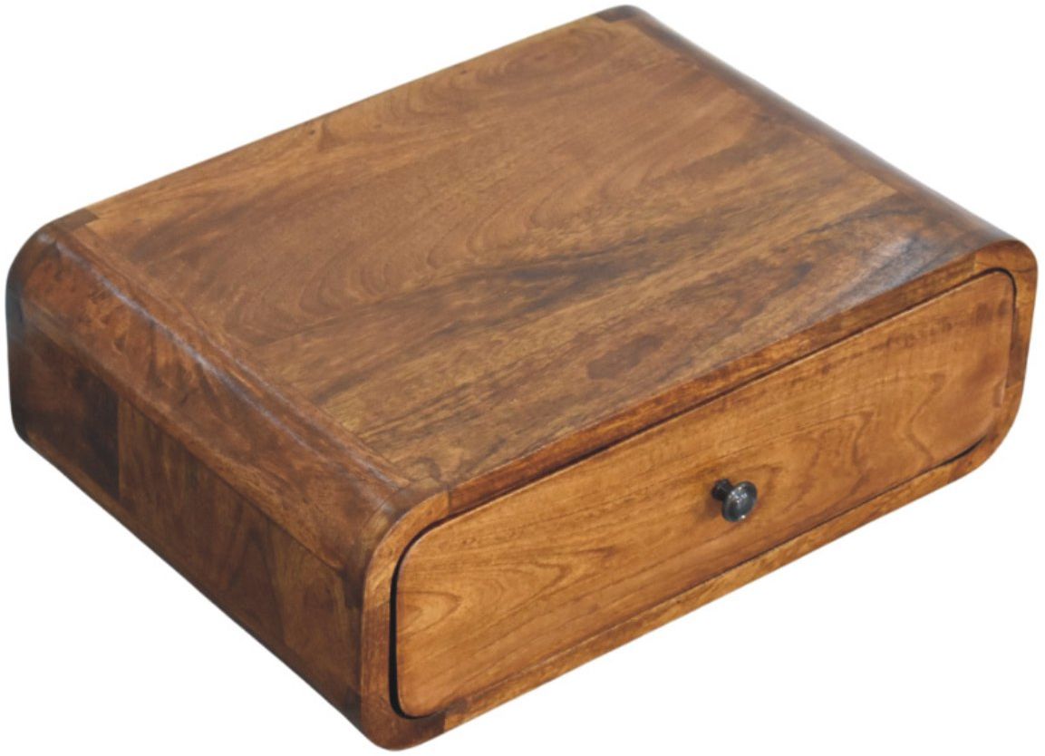 Artisan - Avora Wall-Mounted Honey Caramel 1 Drawer Nightstand